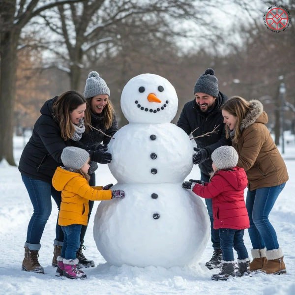 Лепка снеговика